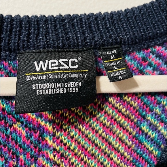 Unisex Wesc Pop Smiley Face Sweater Vest Size Medium/Large - Picture 2 of 6